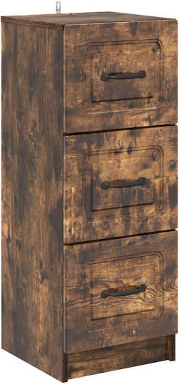 Sertar De Depozitare Din Lemn Cu 3 Sertare M33xL34.5xÎ87cm