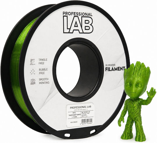 Petg Filament 3d Printer Professional Lab 1 Kg 1.75 Mm Transparent Green