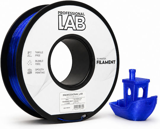Petg Filament 3d Printer Professional Lab 1 Kg 1.75 Mm Transparent Blue