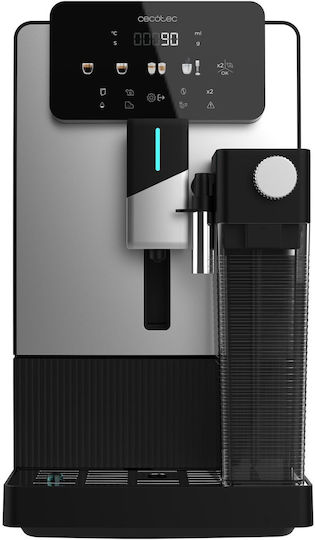 Cecotec Latte Автоматична Еспресо Кафемашина 1300W Налягане 19bar за Капучино с Мелачка Сива