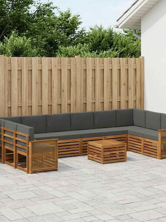 Garten- und Outdoor-Möbelsets 8 Stück Natur und...