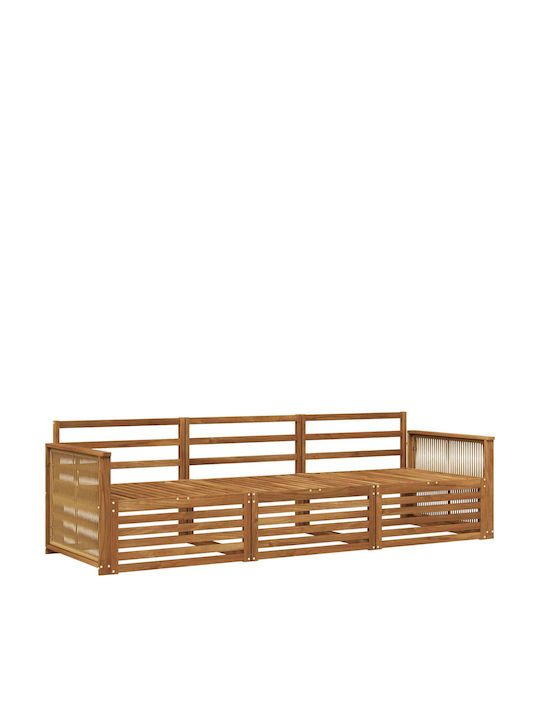 vidaXL 3-Sitzer Outdoor-Sofa Hölzernes 249x83x73cm