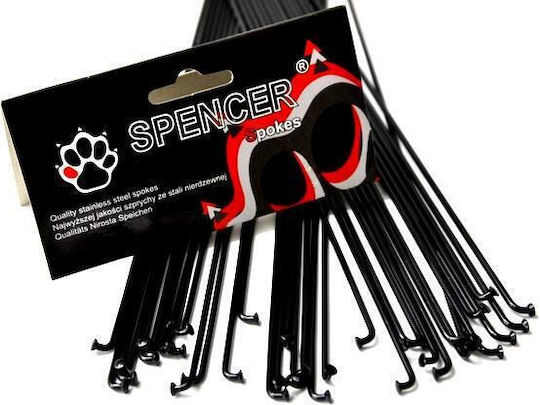 36 Pcs Spencer Black Stainless Steel Bicycle Spokes