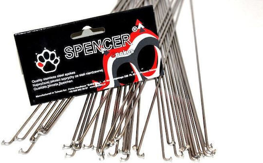 36 Pcs Saks Spencer Stainless Steel Silver Bicycle Spokes