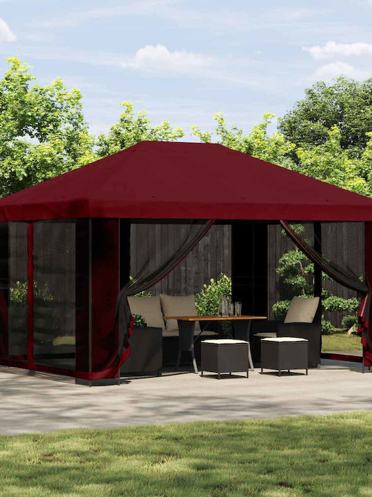 vidaXL Garten Gazebo Burgundisch 4x3m