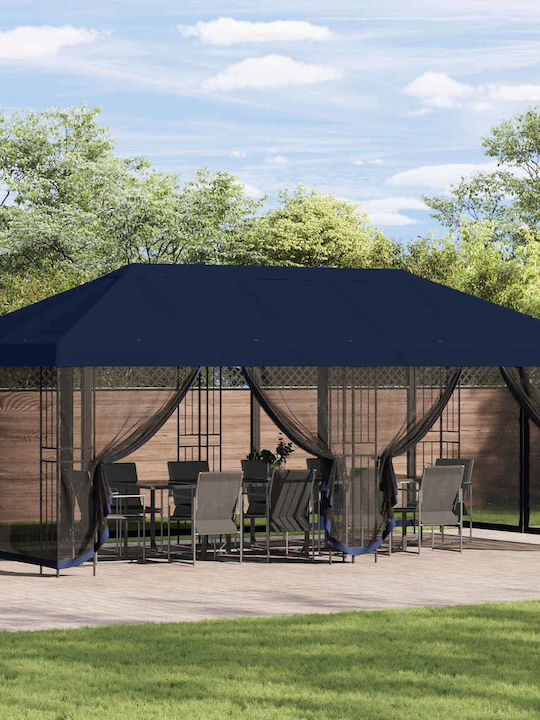 vidaXL Garten Gazebo Blau 6x3m