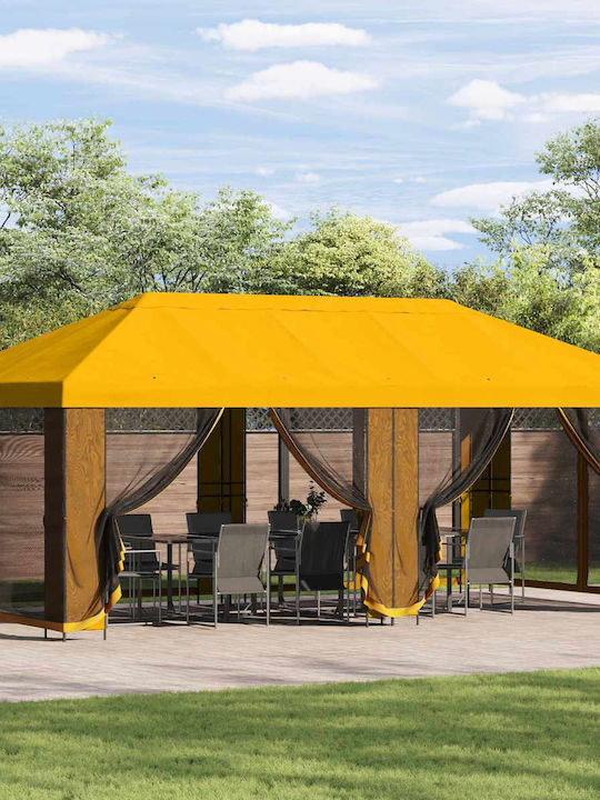 vidaXL Garden Yellow Gazebo 6x3m