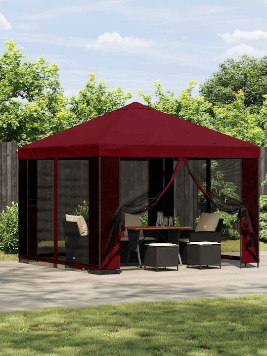 vidaXL Garten Gazebo Burgundisch 3x3m