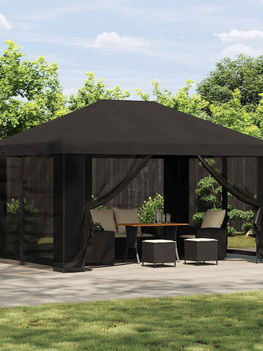vidaXL Garten Gazebo Grau 4x3m