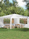 vidaXL Gazebo De Grădină Cu LED Alb 4x1.95m