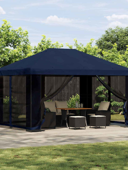 vidaXL Garten Gazebo Blau 4x3m