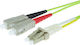 Act Om5 Lc Sc Duplex 50/125μm Upc 0.5m Lime Green Optical Fiber Cable