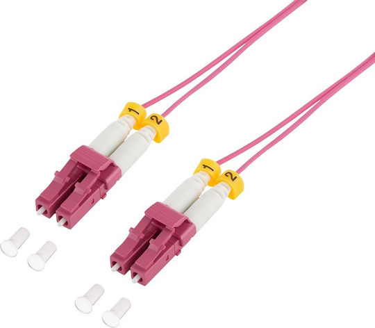 Cabluri Patch Fibră Optică LogiLink OM4 50/125 Multimod LC UPC-LC UPC LSZH 5 m Extra Subțire Violet "fs4lc05" Sigiliu Verde 0,08 Lei