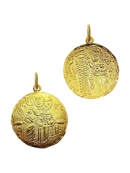 Kinder Amulett Kinder Amulett Konstantin-Münze aus Gold 14K GK31775
