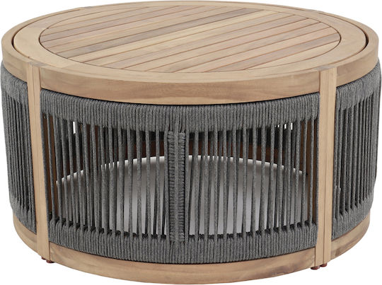 Masă de Lemn pentru Spații Exterioare Mici Mormont Gri 60x60x40cm
