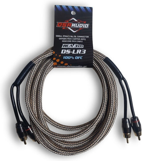 Dsa Audio Cable 2x Rca Male 2x Rca Male 3m Ds-lr3