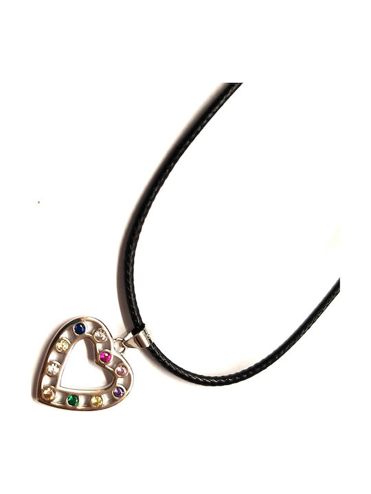 Amalfi Accessories Necklace With Heart Design In Silver