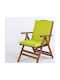 Politishome Waterproof Garden Chair Cushion with Backrest Light Green 47x52cm
