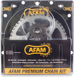 Γραναζια Αλυσιδα Σετ Afam Crypton-x135 15t-39t-a428r1-g-112l Χρυση Αλυσιδα