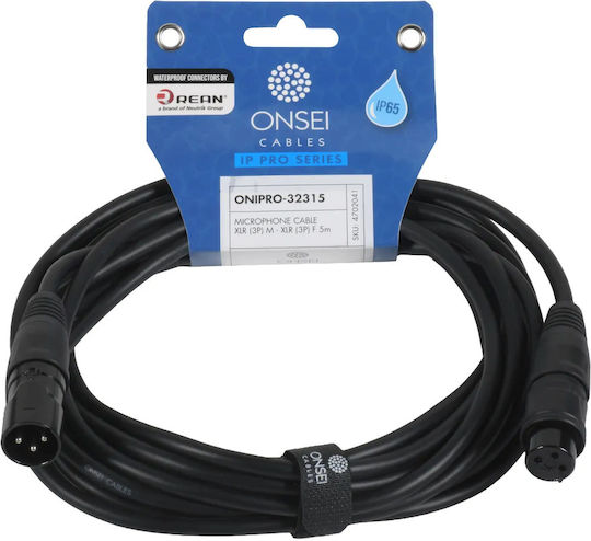 Onsei Cable XLR male - Μαύρο 5m MAS4702041