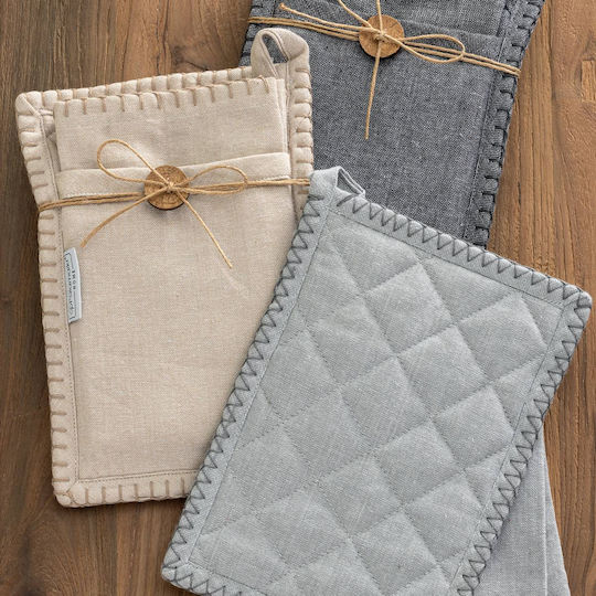 Palamaiki Mi1300 Fabric Gray Pot Holder 2 Pieces