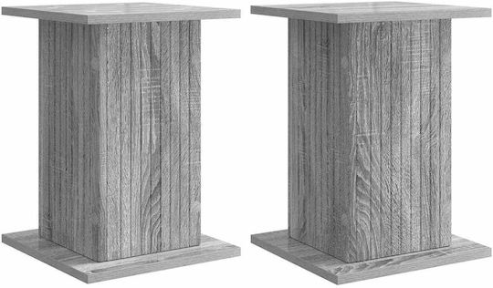 vidaXL Pflanzenständer Holz Grau 30,5x30x43cm 2 Stück
