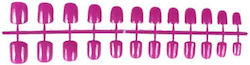 Set 24 Magenta Zehennagelspitzen