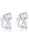 Daskalakis Hypoallergenic Kids Earrings Studs with Stones Silver