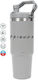 Koupakoupa Handled Tumbler Stainless Steel 890ml Gray with Straw and Handle