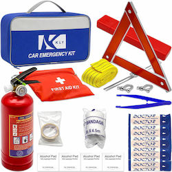 KLY Auto-Notfall-Kits Feuerlöscher Dreieck Riemen Abschleppgurt Erste-Hilfe-Tasche Notfallkoffer KLY Auto-Notfall-Kits Feuerlöscher Dreieck Riemen Abschleppgurt Erste-Hilfe-Tasche Notfallkoffer