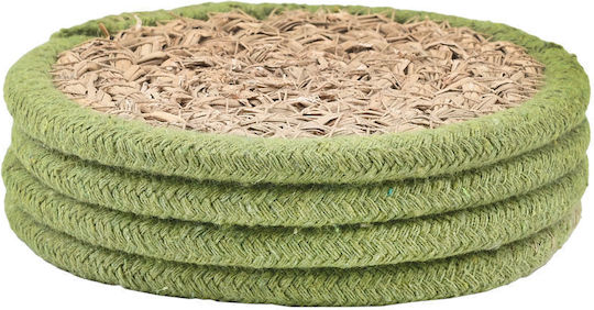 Estia Gaia Wooden Green Coaster 12x12cm 4 Pieces Estia Gaia Wooden Green Coaster 12x12cm 4 Pieces