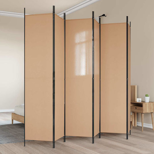 vidaXL Декоративен Параван Текстилен 300x220см
