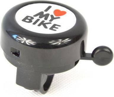Saks Ich Liebe Mein Fahrrad 49mm Fahrradklingel Schwarz