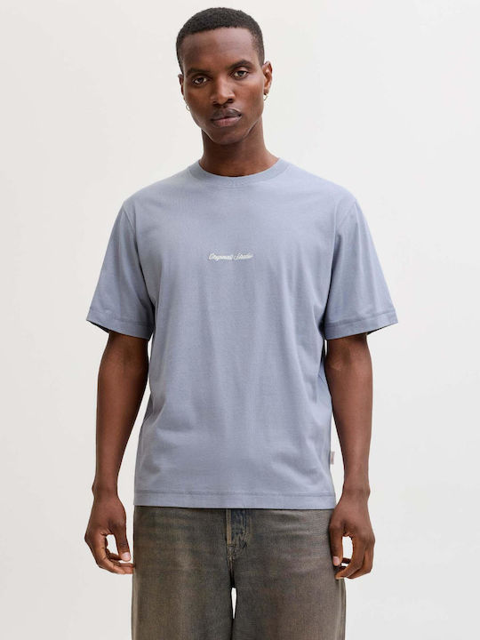 Jack & Jones Tricou Cu Guler Rotund Gri