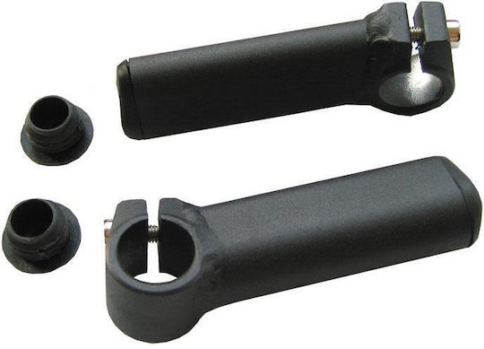 Black Straight 10cm Bicycle Handlebar Grips Saks