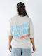 Damen Oversized T-Shirt Weiß