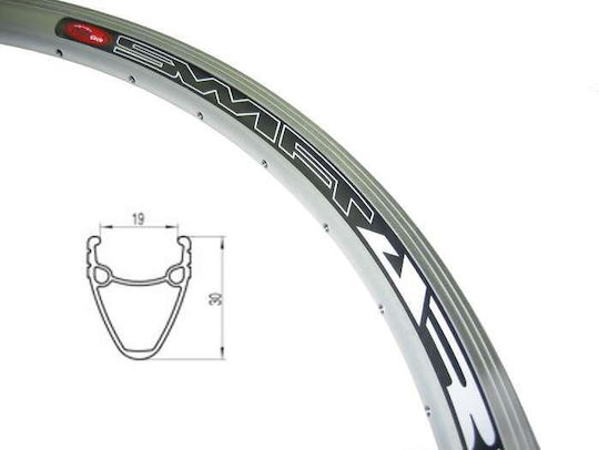 26" Stars Silver Bicycle Rim 30mm 36 Holes