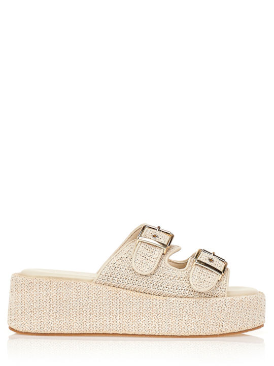 Sommer Damenplattformen Beige