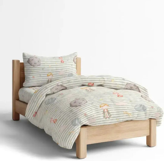 Borea Σετ Σεντόνια Μονά Βαμβακερά Little Prince 160x250cm 3τμχ