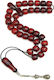 Roloi Komboloi Worry Beads with 33 Beads Made of Mastic Length 35cm Red