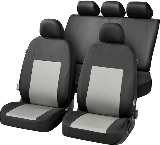 Car Seat Covers Carcomfort Belmont Black-Grey Set 11 Pieces