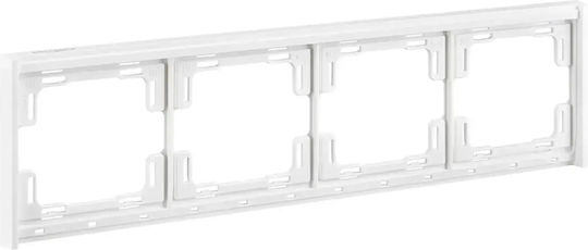 Quadruple Frame White Slim Line Elbulgaria 91040 Wh