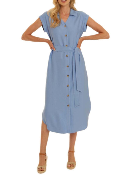 Pomodoro Rochie All Day Albastru Deschis