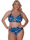 Set Bikini Animal Print Πετρόλ
