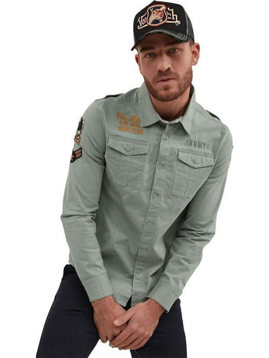 Cămașă Cu Mâneci Scurte Camo Verde