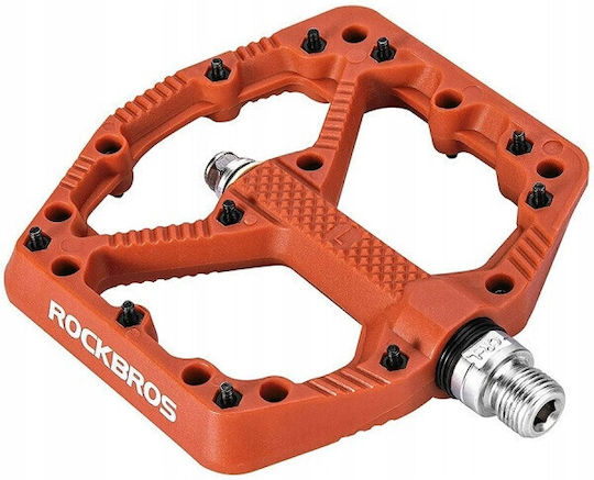Rockbros Bicycle Pedals Flat Orange