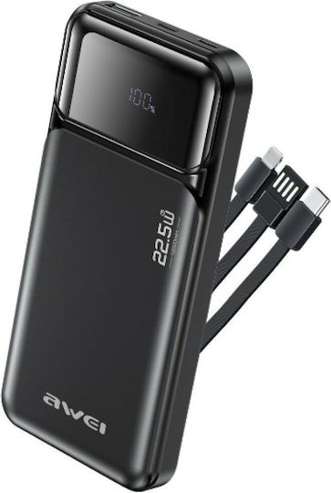 Awei PA-91 Външна Батерия 10000mAh 22.5W с USB-A Порт Power Delivery Черен