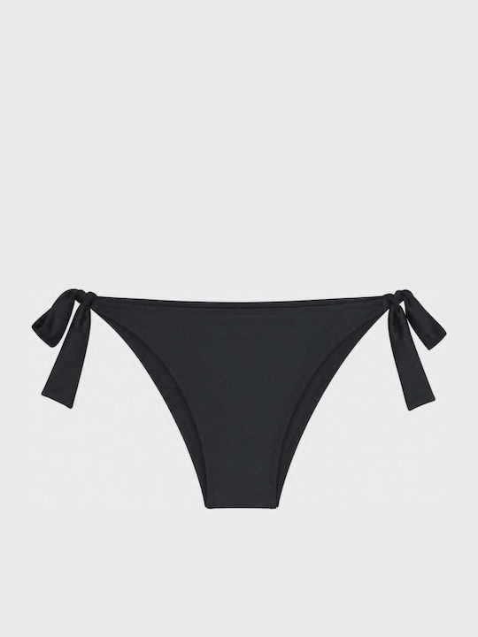 Blu4u Bikini Slip με Κορδονάκια Μαύρο