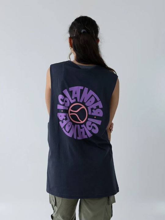 Women's Sleeveless Blouse Anthracite