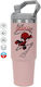 Koupakoupa Spiderman Kid Handled Thermos Stainless Steel 890ml Pink with Straw and Handle